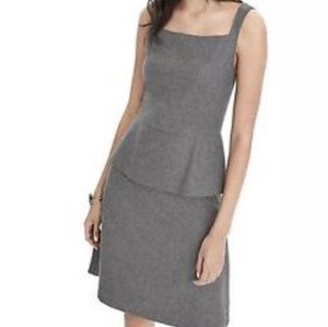 Banana Republic Classic Grey  Peplum Sleeveless Sheath Dress
